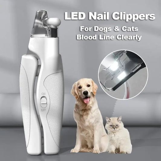 MeowWags™ LED Pet Nail Trimmer – Precision Clipper for Dogs & Cats with Safety Guard and Light